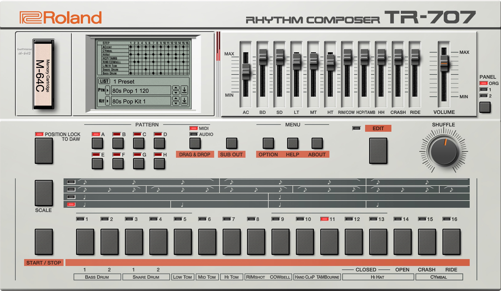 Roland tr 707 vst deals